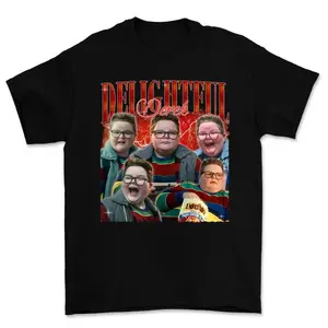 🔥[Graphic Tee] Funny Delightful Derek Crewneck Graphic Tee| Stranger Things Movie Fan Shirt| Trending Viral Meme Cotton T-Shirt| Humorous Pop Culture Unisex Casual Short Sleeve Top| ST Meme Fan Gift for Men & Women