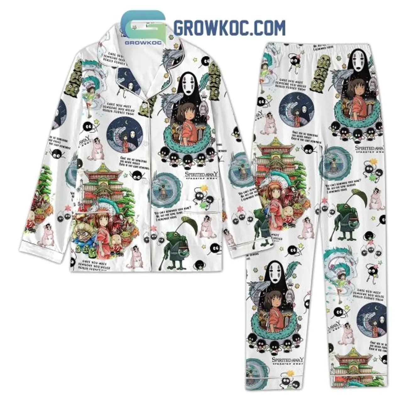 Spirit Ghibli Movie Silk Pajamas Set