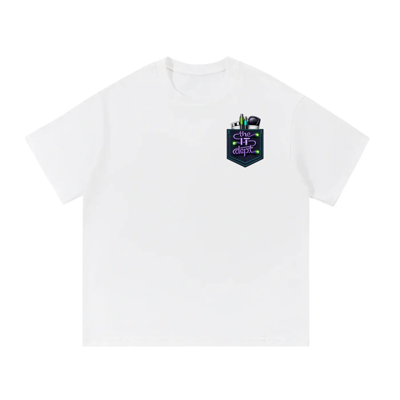 Printed Pocket Tech Graphic Unisex Cotton T-Shirt