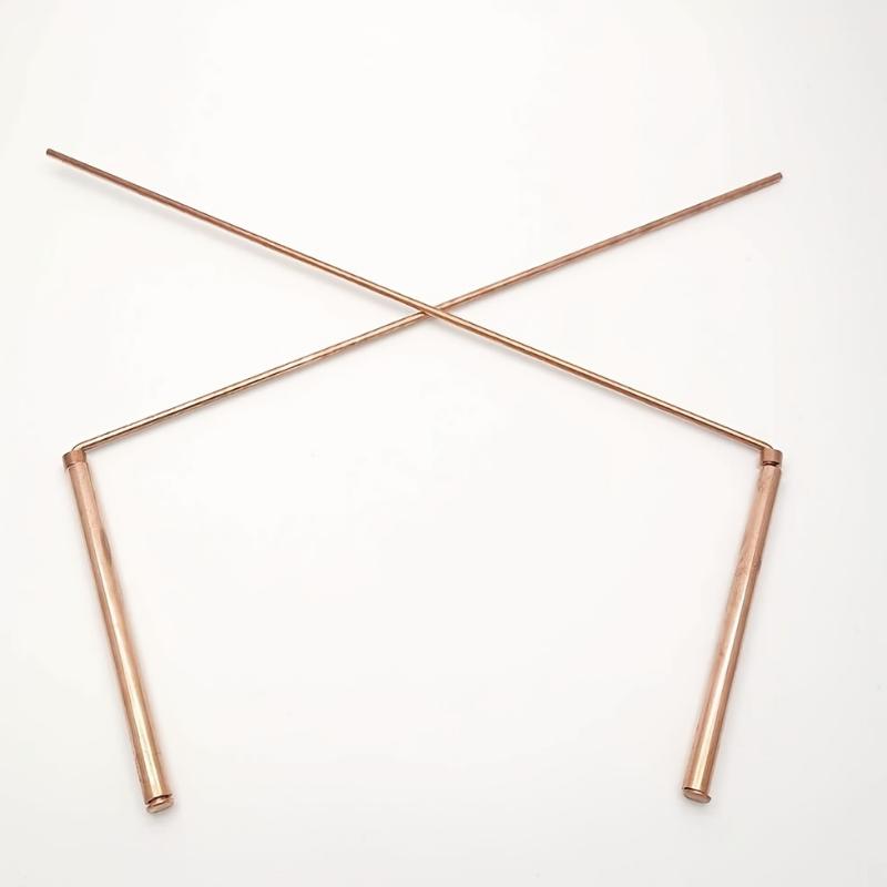 2pcs 99.9% Pure Copper Divining Rods - Flat Tip Divining Rods - Used ...