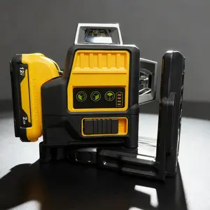 12 Lines 3 Sides*360 Degree Vertical 12VLithium Battery Laser Level Horizontal GreenMeter Outdoor leveling