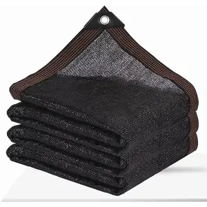 Shade Cloth Garden Shade Mesh Netting with Grommets Outdoor Sun Shade Cover for Pergola Patio  Greenhouse Chicken Coop Black 90% Shading Rate(10X20FT)