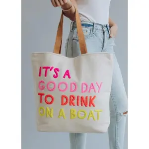 Drink On A Boat Tote (cream)