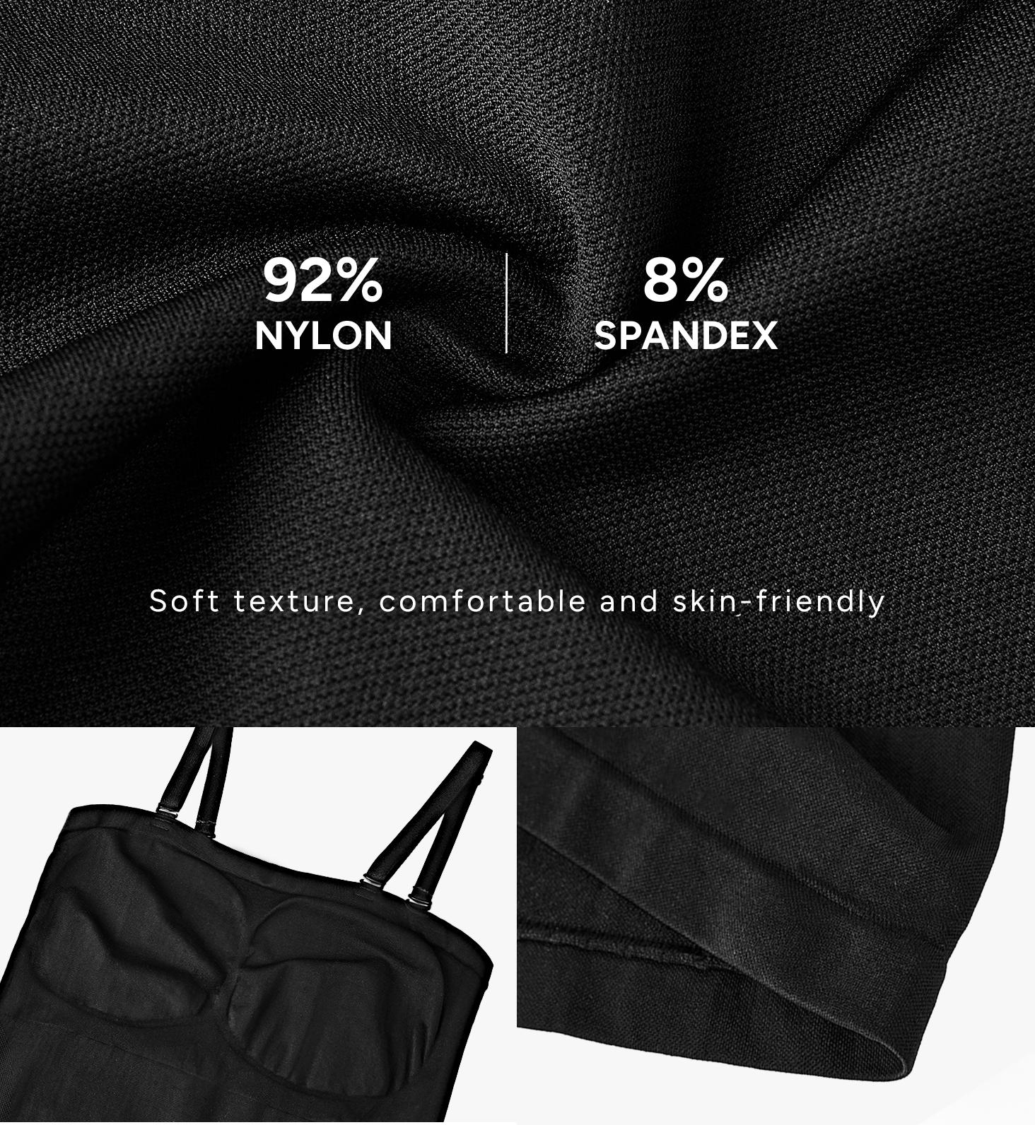 Nebility Women's Solid Seamless Black body shapewear, Minimalist Basic Comfort faja suit Compression Womenswear Shaper Clothes Corset Adjustable Waist Cincher