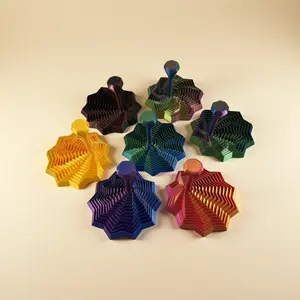 Colorful 3D Geometric Fidget Art Device | Finger Play Stress Relief Gadget, Ideal for Fidget Enthusiasts & Creative People, Stress Relief Sculptures (Daily Stress Relief & Desktop Art Decoration)