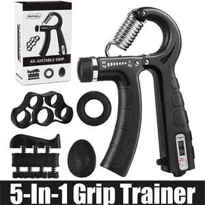 All-in-One Grip Strength Trainer 5Pcs Hand Exerciser Kit for Men Women Forearm Training with Compact Size and Easy Storage Solution