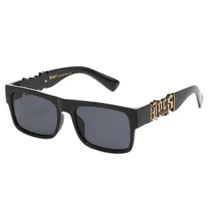 Locs small logo Sunglasses with Dark Lenses, Gold Logo, Black logo, Stylish Design