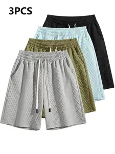 Men's Solid Pocket Waist Shorts, Lightweight BreathableShorts, Casual Breathable Comfortable Shorts for RunningGym Workout, Men's Bottoms for All Seasons