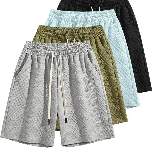 Men's Solid Pocket Waist Shorts, Lightweight BreathableShorts, Casual Breathable Comfortable Shorts for RunningGym Workout, Men's Bottoms for All Seasons