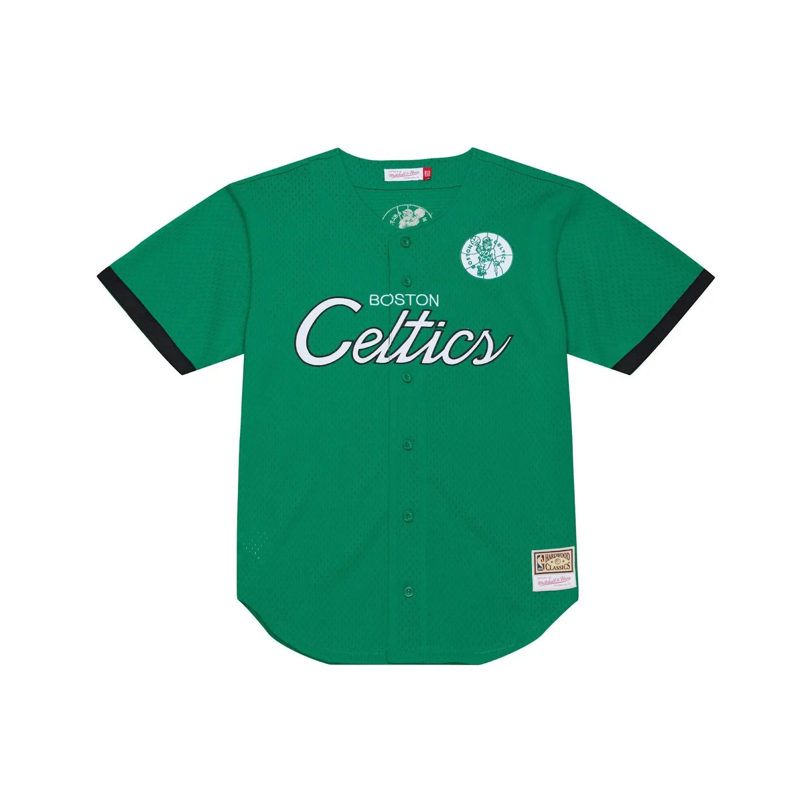 Boston Celtics Kelly Green Head Coach Full-Button Fashion Jersey NBA Throwback Basketball Hardwood Classics Fan Gear Mitchell & Ness