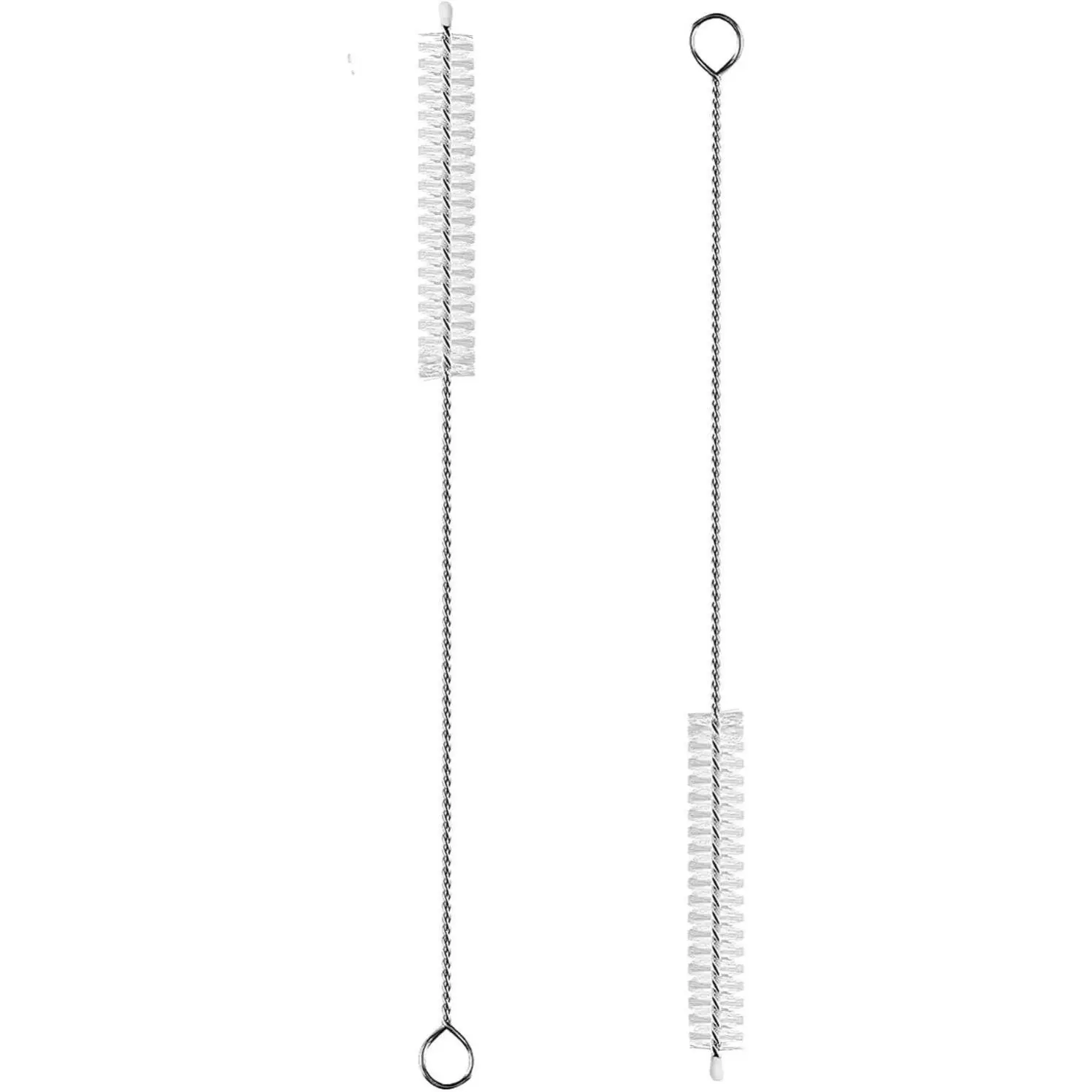 2 Pack Reusable Metal Handle Extra Long Straw Cleaner Brush for Stanley Mug 40 30 20 oz 10mm Wide Sippy Cup Water Bottle Tubes Clear Clear