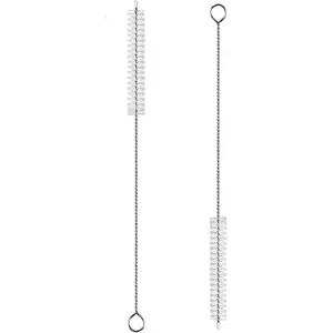 2 Pack Reusable Metal Handle Extra Long Straw Cleaner Brush for Stanley Mug 40 30 20 oz 10mm Wide Sippy Cup Water Bottle Tubes Clear Clear