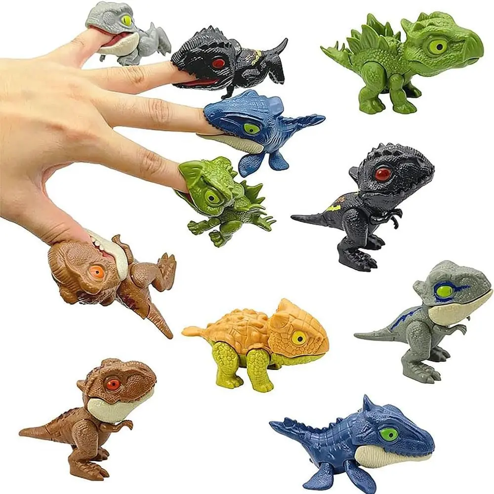 6 PCS Biting Finger Dinosaurs Toy, Animal Hand Puppet Dino Toy Gifts