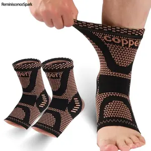 Unisex Copper Fiber & Copper Ion Ankle Support Brace – Soothes Foot Discomfort & Aids Recovery, Perfect for Daytime Activities & Nighttime Rest Foot Care
