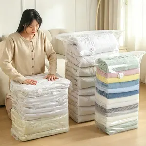 Vacuum Compression Storage Bags, No Pump Standing Compress Bag, Clothes Down Jacket Bedding Organizer, Travel Luggage Special Bag, 3 Pieces (m Xl Xxl)