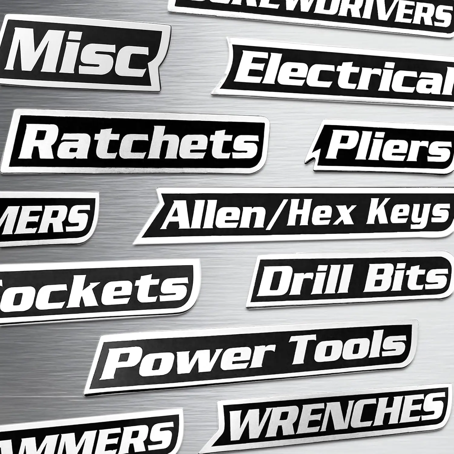 12/15/26-piece pack of magnetic toolbox labels, 3D printed toolbox labels, universal toolbox organizer accessories, reusable labels, suitable for steel toolboxes, trolleys, drawers, and cabinets.The best gift for your father or boyfriend.