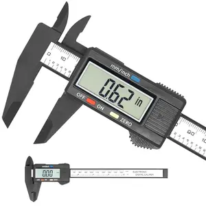 Electronic Digital Caliper Plastic Vernier Caliper Measuring Tool with Inch/Millimeter Conversion Extra Large LCD Screen 0-6 Inch/0-150 mm Auto Off Featured Micrometer Ruler