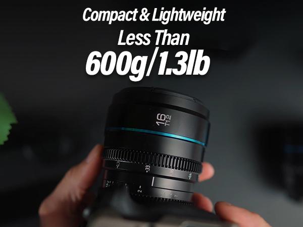 SIRUI Night Walker 16mm/24mm/35mm/55mm/75mm S35 Frame Cine Lens Series, T1.2 Large Aperture Manual Focus Lens for E/L/MFT/RF/X Mount Cameras, Black/Metal Grey