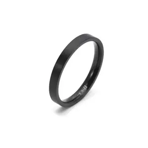 RG101B B.Tiff Black Stacking Ring [Thin Band]