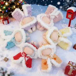 Yes.sister Handmade Crochet Labubu Doll Clothes - Snowy Story Series, 2-Piece Set for 6.69 inch Dolls, Unique Crafted Design