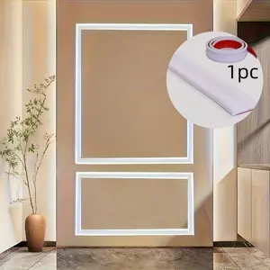 3.2cmx2meters Self-adhesive Decorative Trim, Wall Decor, Removable Sticky Tape Suitable for Wall Decoration, Tile Edges, Ceiling Frames, - Multi-Surface Molding, Modern Plastic Trim, No Glue/Tools Needed (Peeling & Pasting)