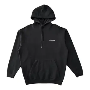 Balenciaga Corporate Logo Hooded Sweatshirt Black White