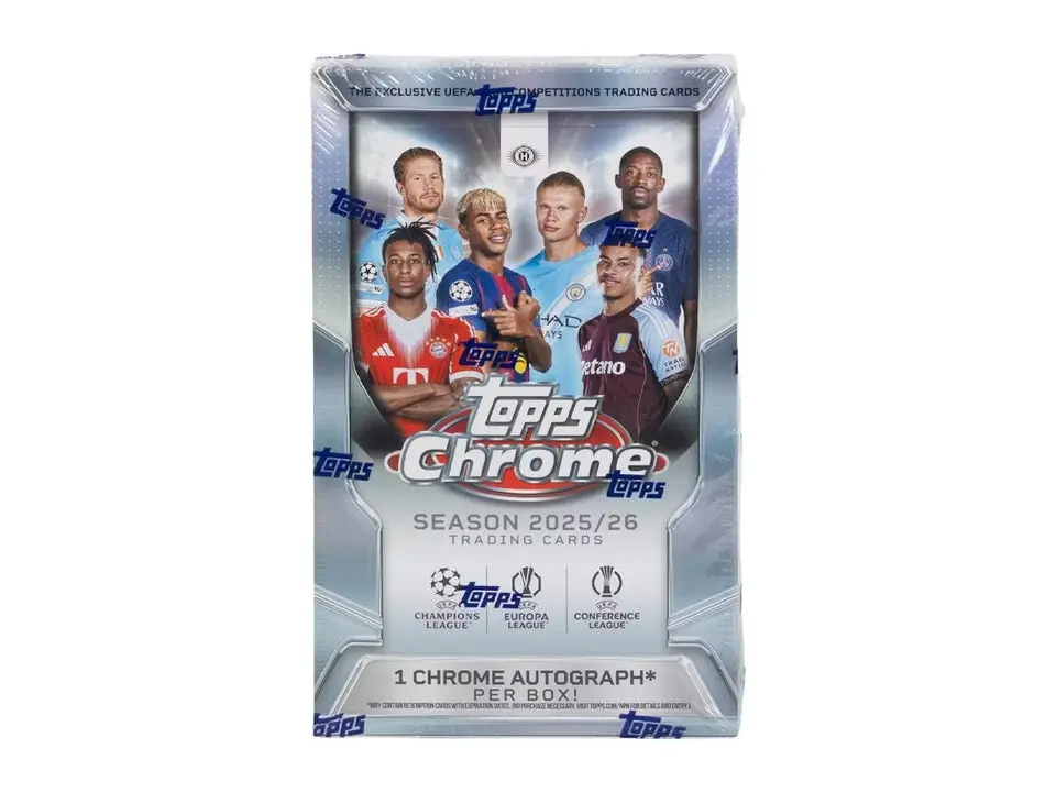 2025-26 Topps Chrome UEFA Club Competitions Soccer Hobby Trading Cards LV