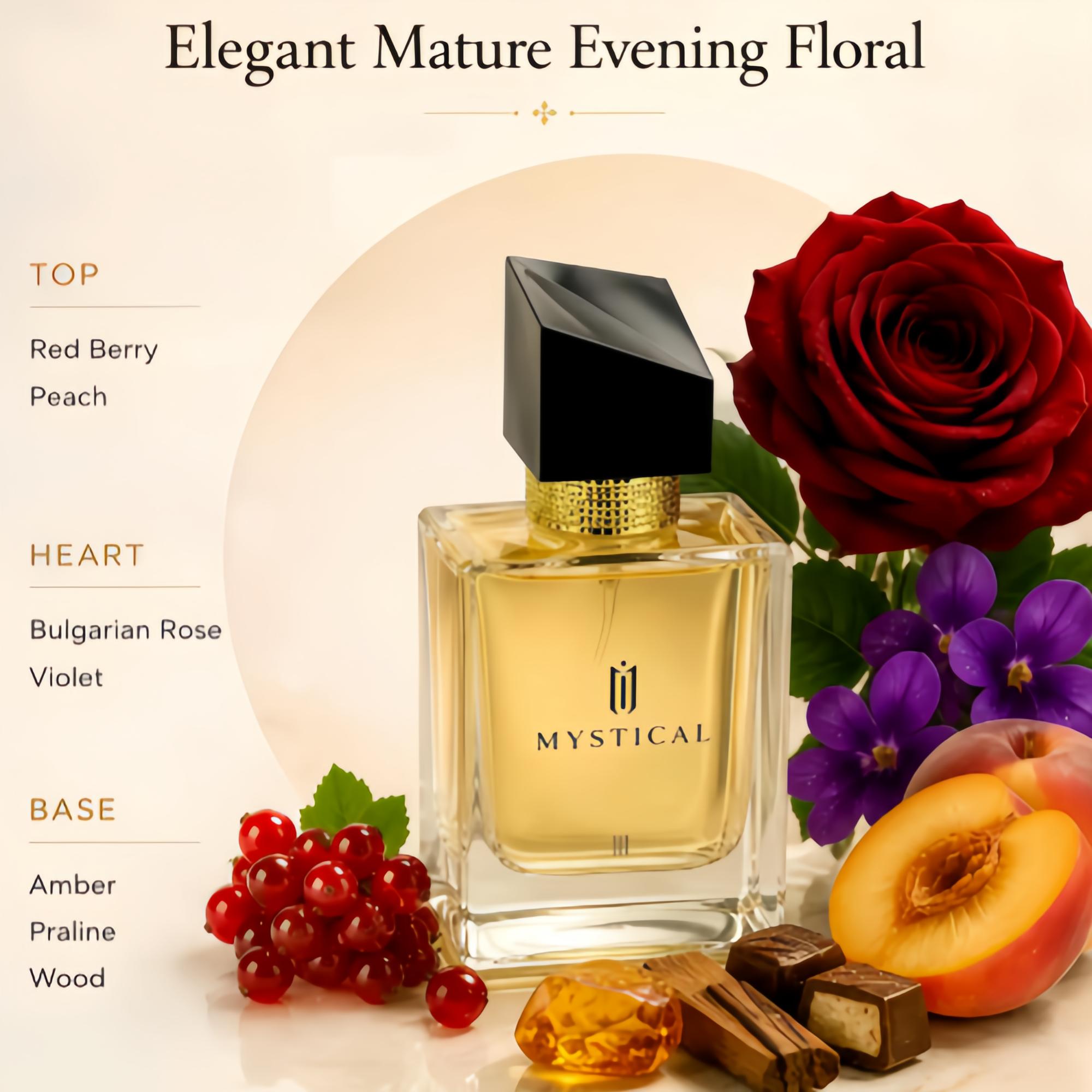 Lady 4-piece travel perfume set, 30ml × 4 bottles, long-lasting floral, fruity, and musky scent, made with natural essential oils, rich fragrance layers, and a lasting scent