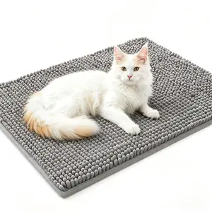23.6in*35.4in Muddy Mat Pet Door Mat, Ultra Absorbent Chenille Floor Rug, Non Slip TPE Backing for Hardwood & Tile Floors, Washable Heavy Duty Rug for Entryway Bathroom Kitchen Patio, Traps Mud & Wet Paws, Indoor Outdoor Durable Home Deco