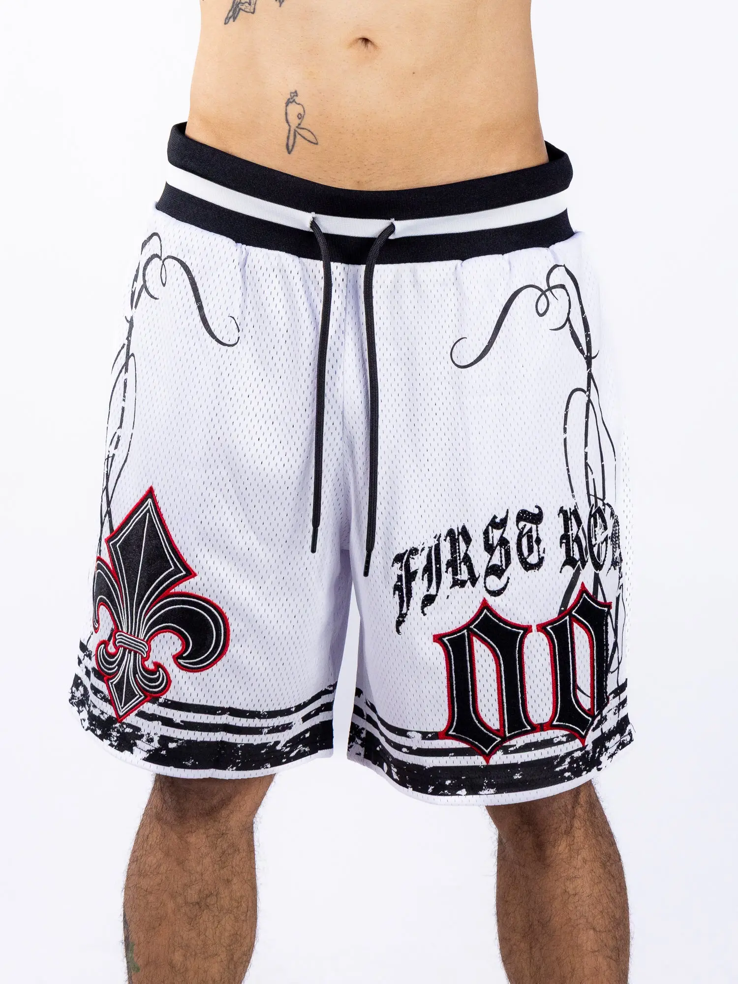 Faith Dealer Men's White Football Shorts