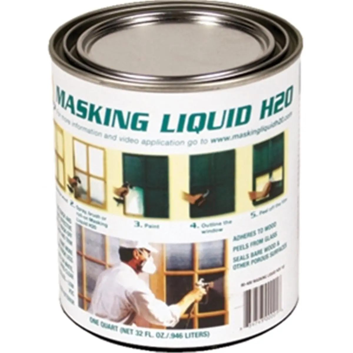 Associated Paint 80-400-4 1 Quart Clear Masking Liquid H2O, Trim, Sealer, Coating