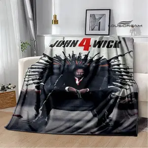 Movie John Wick Printed Blanket Picnic Blanket Warm Blanket Soft and Comfortable Home Travel Blanket Bed Linings Birthday Gift