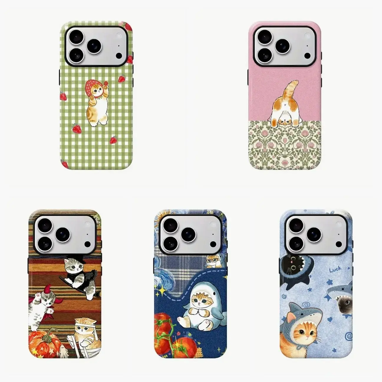 Y2K Hot Cute M-Mofusand Cat Phone Case Y1748 | Phone Case Compatible with iPhone 17 16 15 14 13 12 11 pro pro max & Samsung S26 S25 S24 S23 S22 Durable Protection Dual Layer Design Glossy