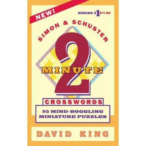 USED Book - Simon and Schuster's Two-Minute Crosswords Vol. 1 by King, David (Paperback) - english