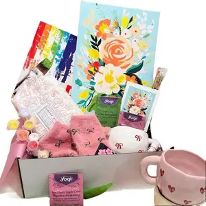 Blinda Date with a Paint by Number Box - Surprise Paint by Number Kit, Ceramic Mug, Zippered Bag, Fuzzy Socks & Mini Hand Lotion - Crafty Lover Box