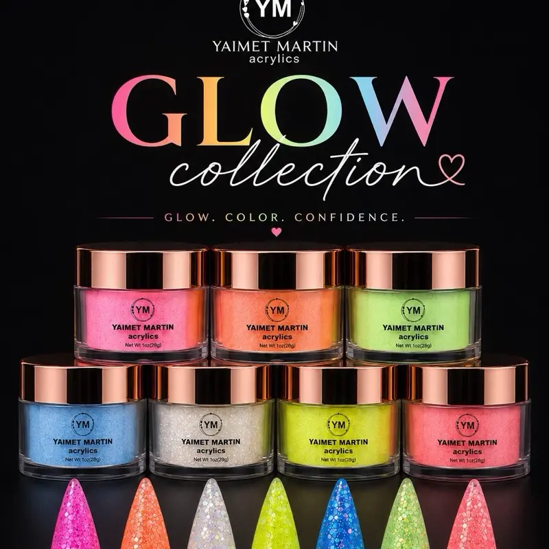 Glow Collection -Glow in the Dark Acrylic Powder Set (7colores)