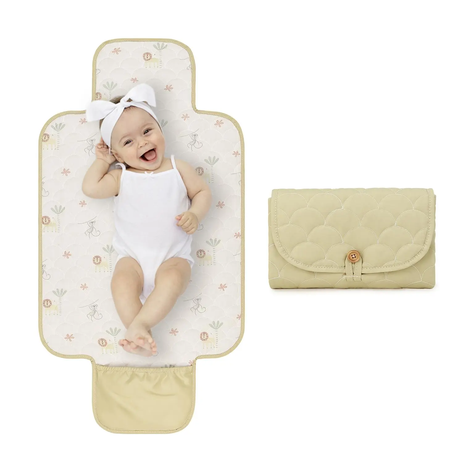 Portable Baby Diaper Changing Mat, Foldable Baby Diaper Pad, Multifunctional Baby Changing Pad, Baby Travel Essentials, Newborn Infant