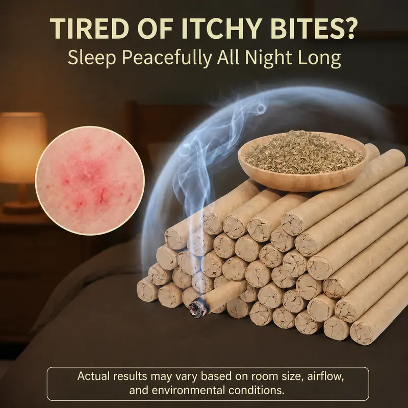 Organic Mugwort Herbal Scent Sticks - 10/20/30/50pcs Long Lasting Scented Plant-Powered Anti-Stress Aroma Enhancer, Slow Burn, Bug Repel, Home Freshener for Indoor Daily Use