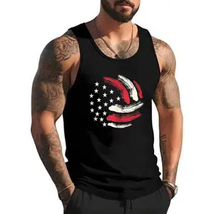 Style A H165 Volleyball Team Beach Volleyball Tank Top , Summer Gym Muscle Sleeveless, Casual Knitted Slim Fit Beach Tank top Fabric Menswear