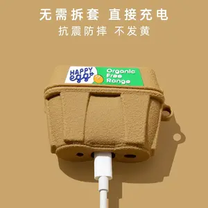 For Airpods 1 2 3 4 Pro Pro 2 Pro 3 Egg Carton Box Silicone Earphone Case Accessories Cover