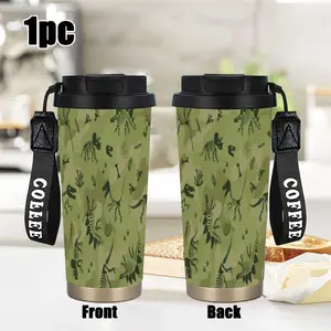 1pc 18oz "Dinosaur Style" Camping Outdoor Stainless Steel Travel Mug, Insulated Tumbler, Leak-Proof Vacuum Insulated Cup for Hot & Cold Beverages, Perfect Gift