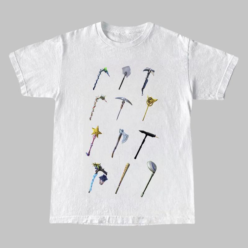 Fortnite The Pickaxe Collection Tee, Fortnite Shirt Graphic Tee Trendy Tee Funny, Printed On Gildan Heavy Cotton, Gift Idea Gift For Man