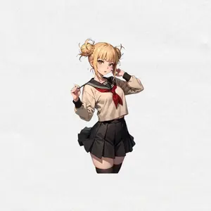 Anime Himiko Toga Vinyl Sticker, High-Quality Vinyl for Laptop, Car, or Wall, Trendy Waifu Fanart Gift for My Hero Academia Fans