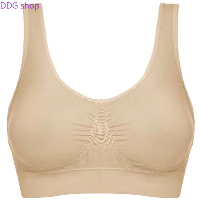 Women's Plus Size Seamless Comfort Bra, Wirefree Non-marking Sleep & Yoga Vest, High Support Large Cup Sports Bra for Daily Wear