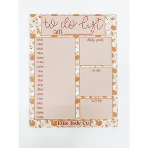 Pink Halloween Hourly Planner Notepad