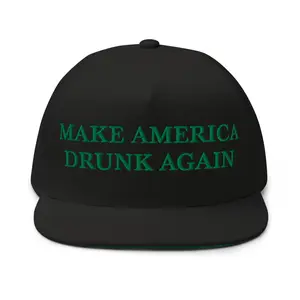 St Patricks Day Hat, Make America Drunk Again Embroidered Flat Bill Snapback Cap, Funny Hats, St Paddy's Day Gift, MAGA Parody Hat