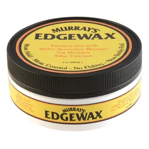 MURRAY'S Edgewax Premium Gel with 100% Australian Beeswax for Maximum Edge Control 4 oz Non-Flaking Hair Styling Product