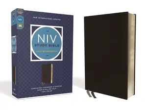 NIV Study Bible, Fully Revised Edition (Study Deeply. Believe Wholeheartedly.), Bonded Leather, Black, Red Letter, Comfort Print (NIV Study Bible, Fully Revised Edition) by Kenneth L. Barker||Mark L. Strauss||Jeannine K. Brown||Craig L. Blomberg||Michael