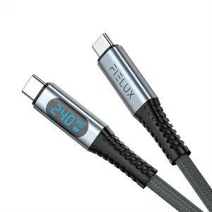 FIELUX USB4.0 PD 240W USB-C to USB-C Fast Charging Cable with LED Display
