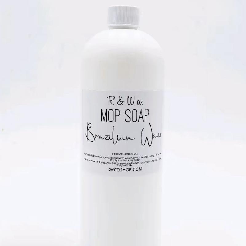 R&W Co. Brazilian Waves Mop Soap - Highly Scented Concentrated Formula 32oz/900g for Household Cleaning with Pistachio Salted Caramel Vanilla Fragrance